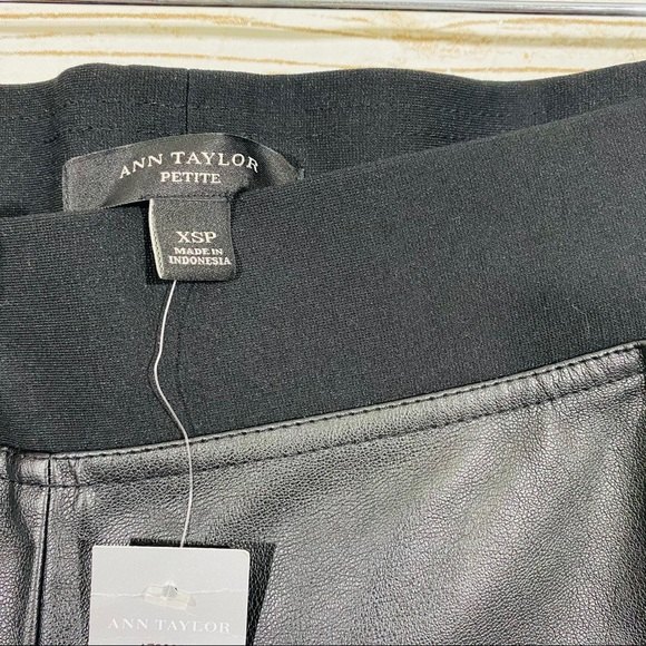 Ann Taylor Leather Skinny Pants Black Size XS - Picture 2 of 5